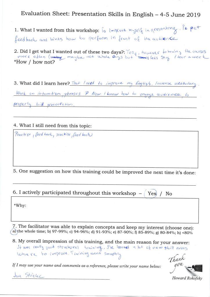 Evaluation form scan #009