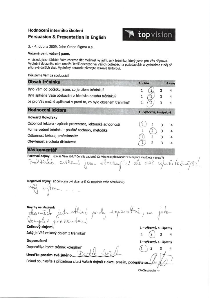 Evaluation form scan #085