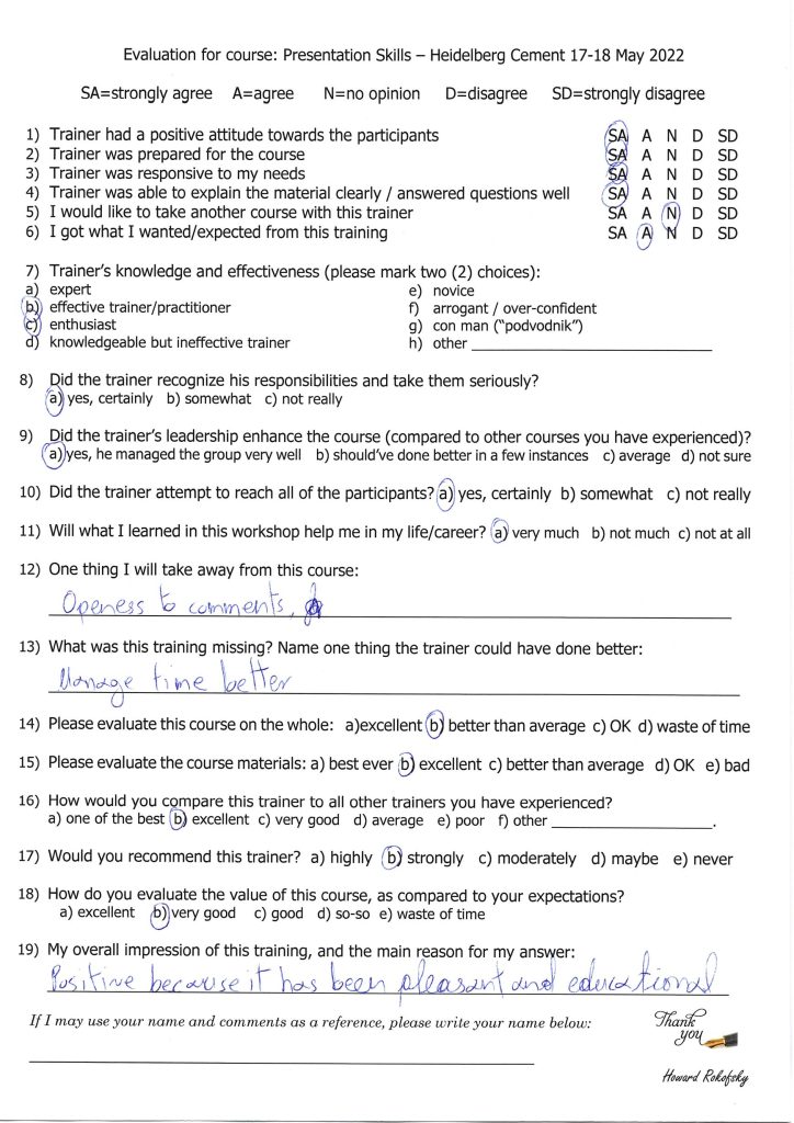 Evaluation form scan #099