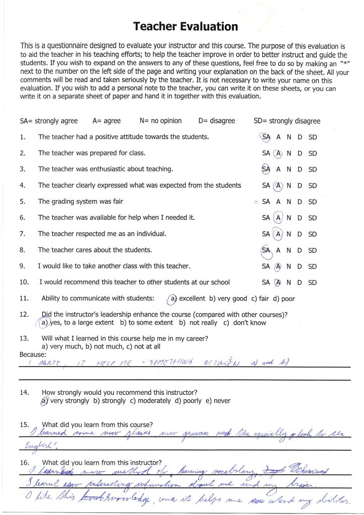Evaluation form scan #107