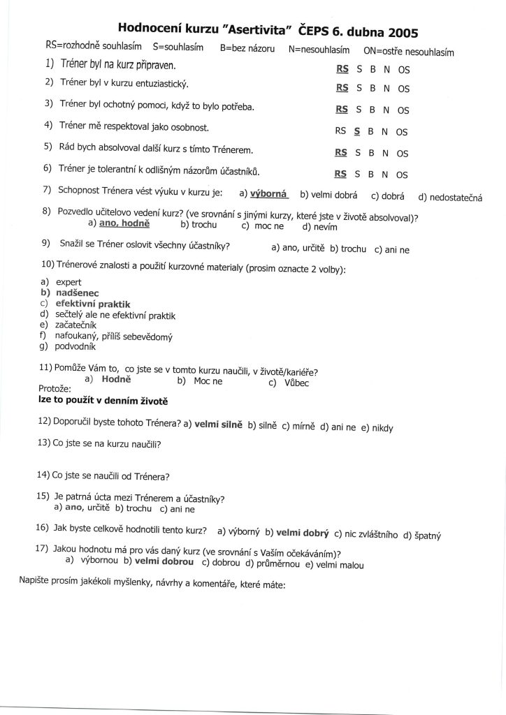 Evaluation form scan #124