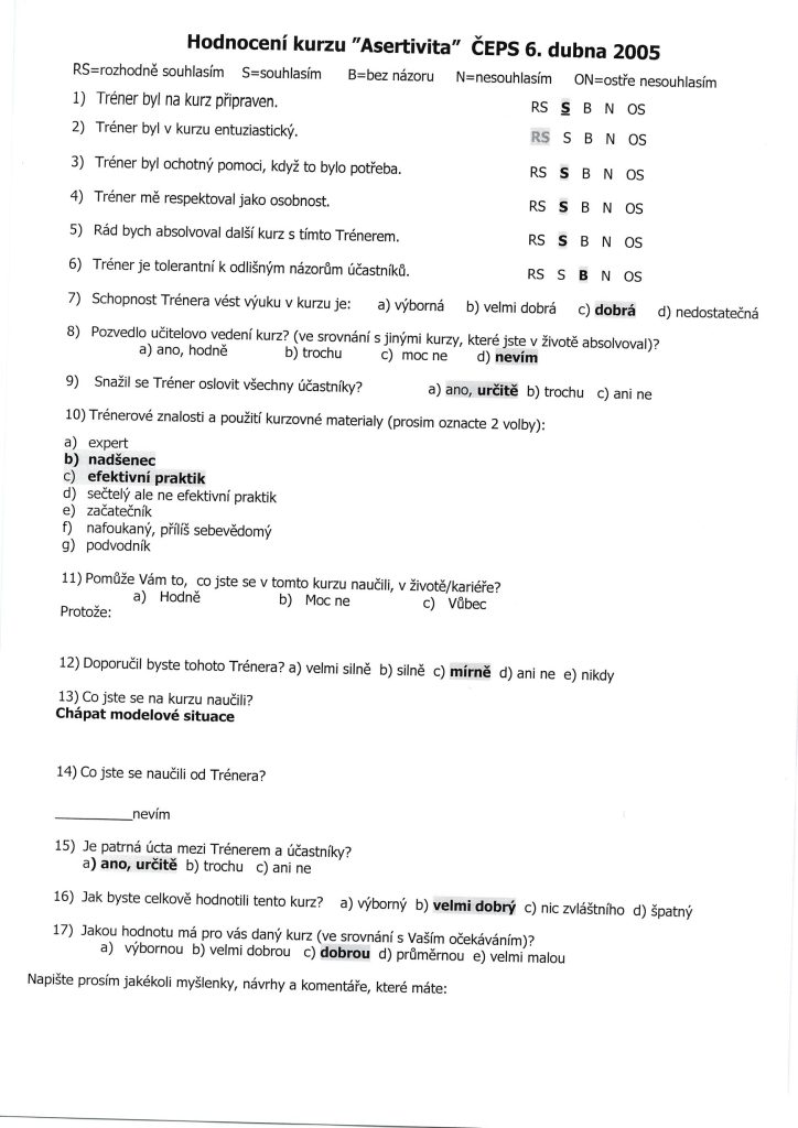 Evaluation form scan #129