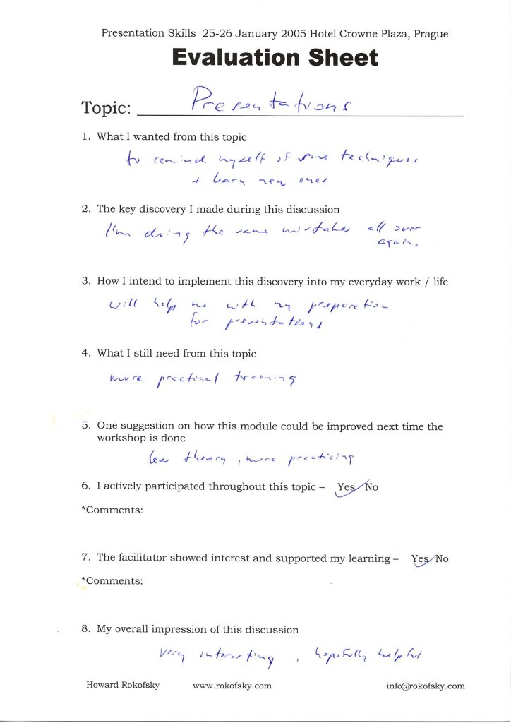 Evaluation form scan #144