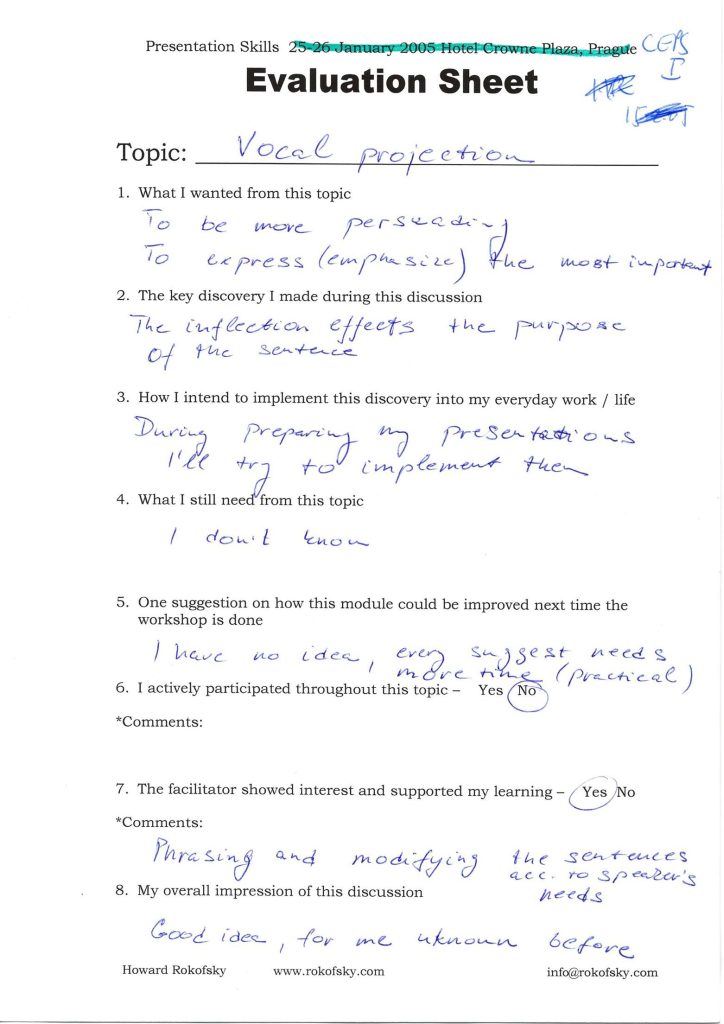 Evaluation form scan #148