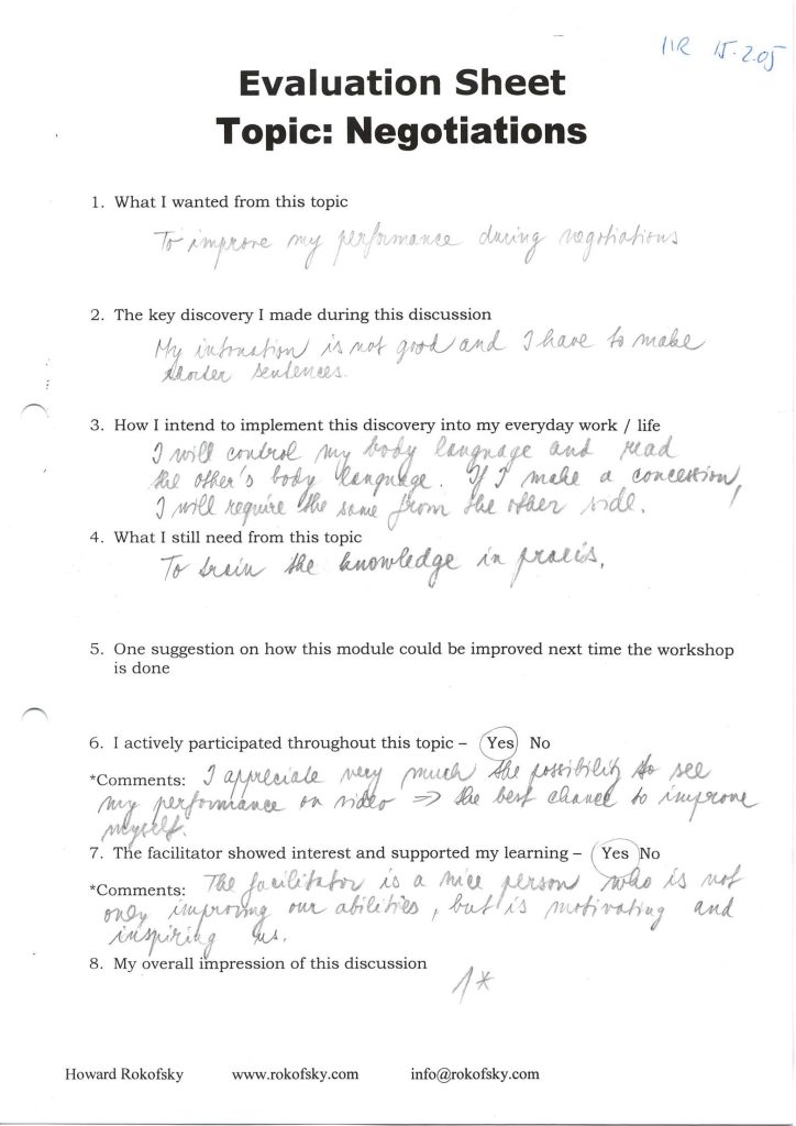 Evaluation form scan #150