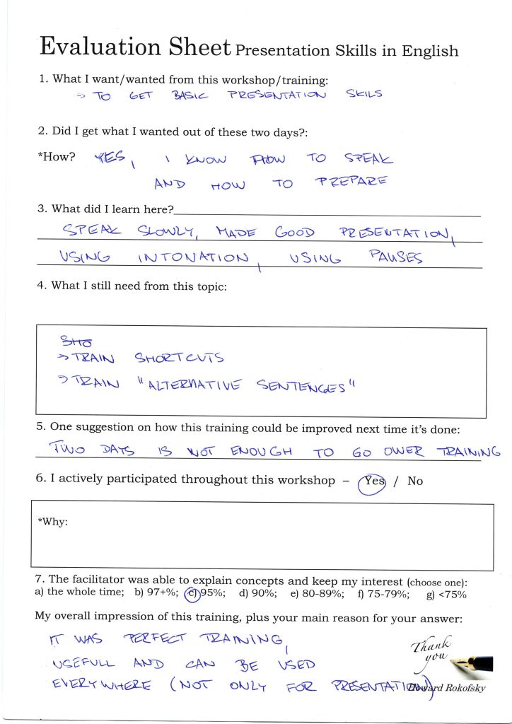 Evaluation form scan #091