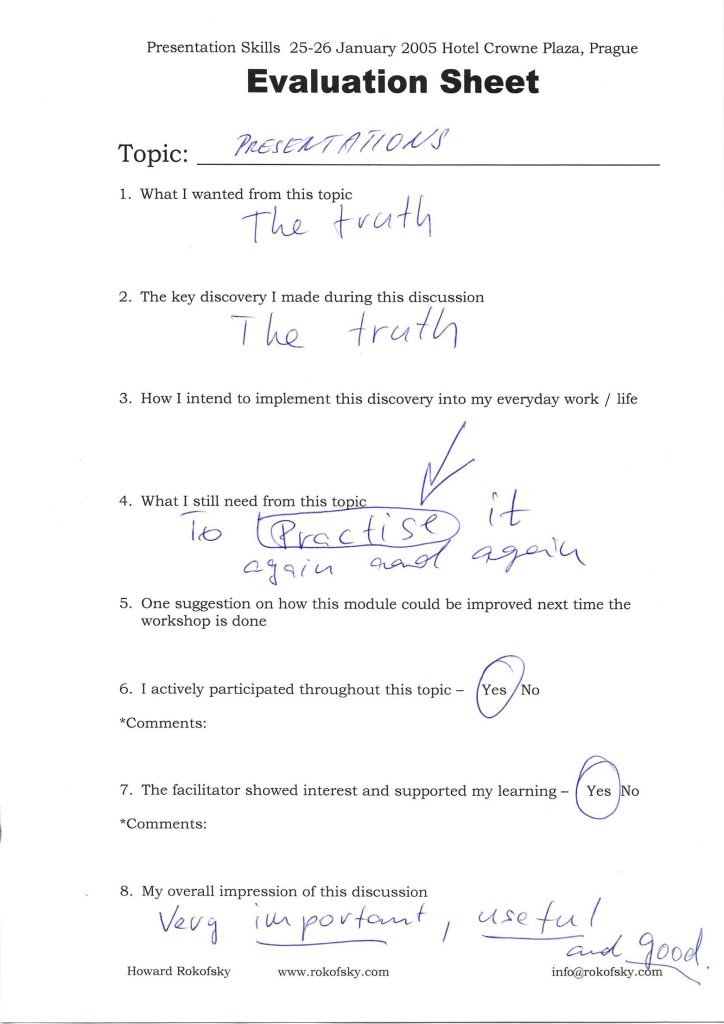 Evaluation form scan #149