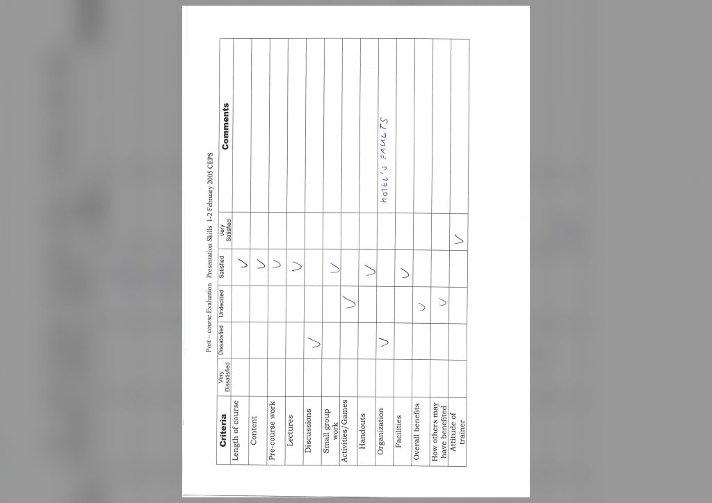 Evaluation form scan #166